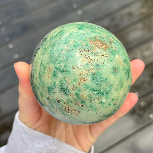 Fuchsite Large Sphere Crystal - Self Worth, Calm