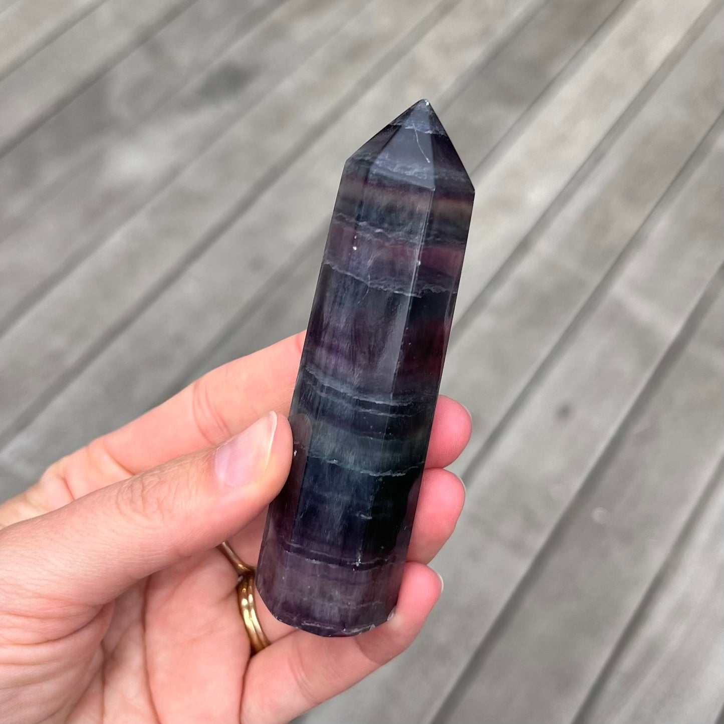 Fluorite Small Tower Crystal - Vibrant, Clarifying, Uplifting