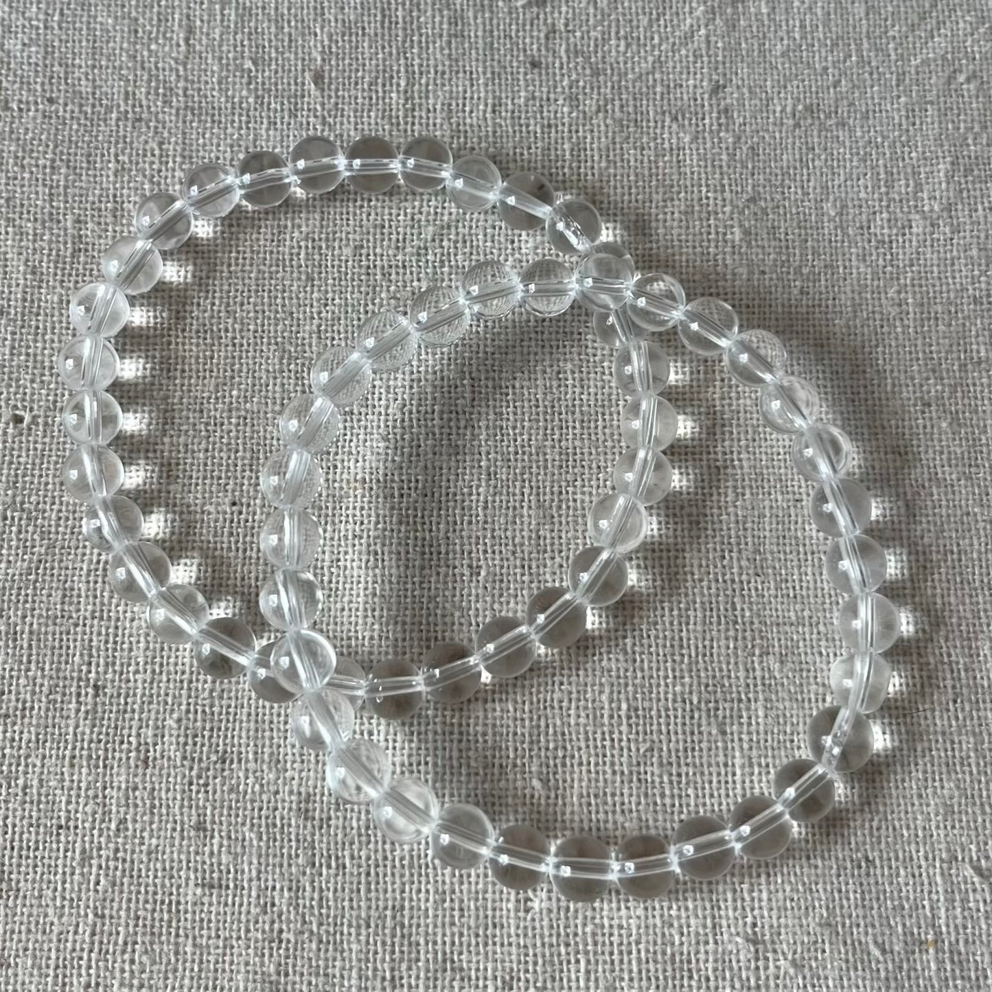 Clear Quartz 6mm Beaded Bracelet - Master Healer
