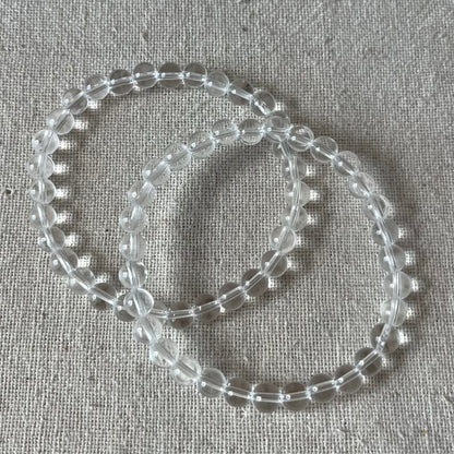 Clear Quartz 6mm Beaded Bracelet - Master Healer