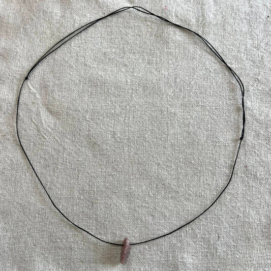 Mini Treasure Pendant - Strawberry Quartz