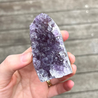 Amethyst Small Base-Cut Crystal -  Calm, Protection & Balance