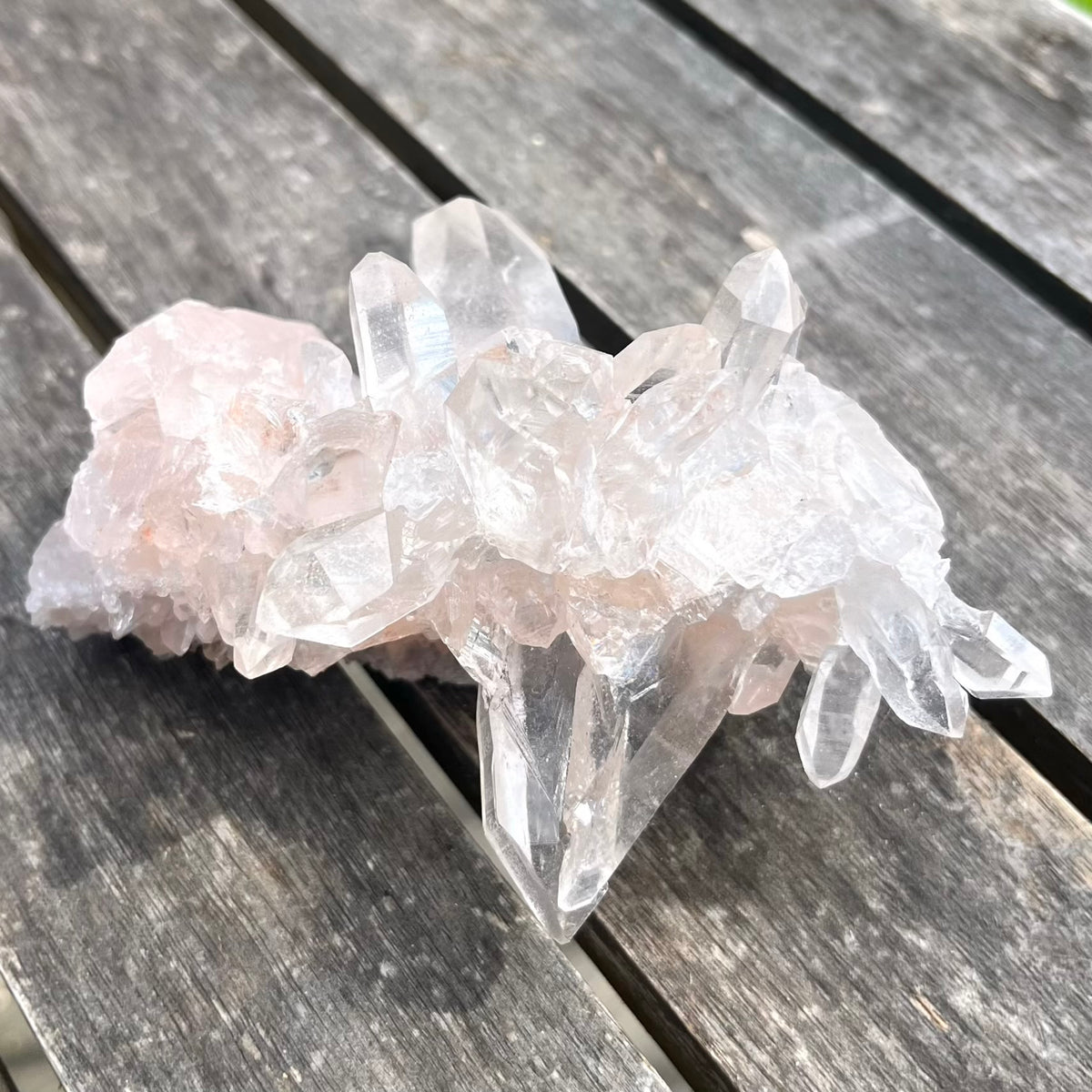 Clear Quartz Medium Cluster Crystal - Wisdom, Intention
