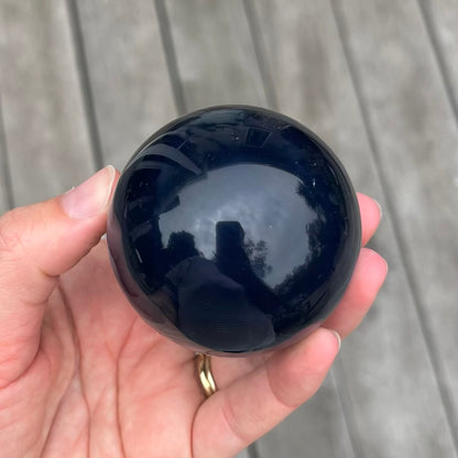 Blue Agate Medium Sphere Crystal - Soothing, Calm