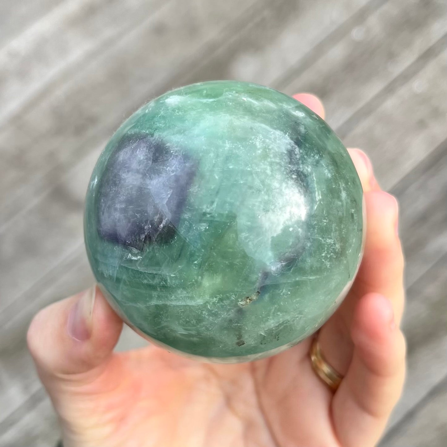 Fluorite Medium Sphere Crystal - Calm, Cleansing, Harmony