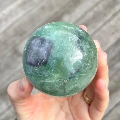 Fluorite Medium Sphere Crystal - Calm, Cleansing, Harmony