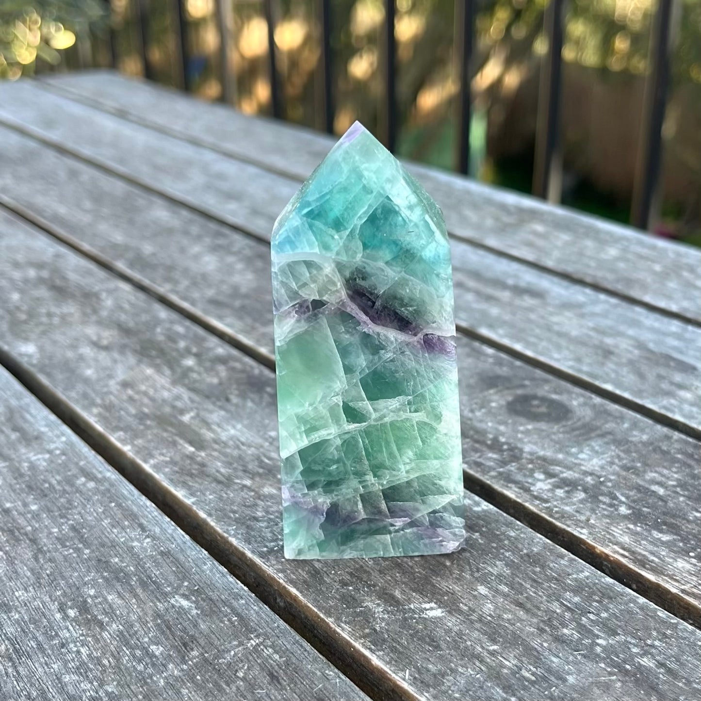 Candy Fluorite Small Tower Crystal - Vibrant, Clarifying, Uplifting