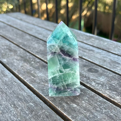 Candy Fluorite Small Tower Crystal - Vibrant, Clarifying, Uplifting
