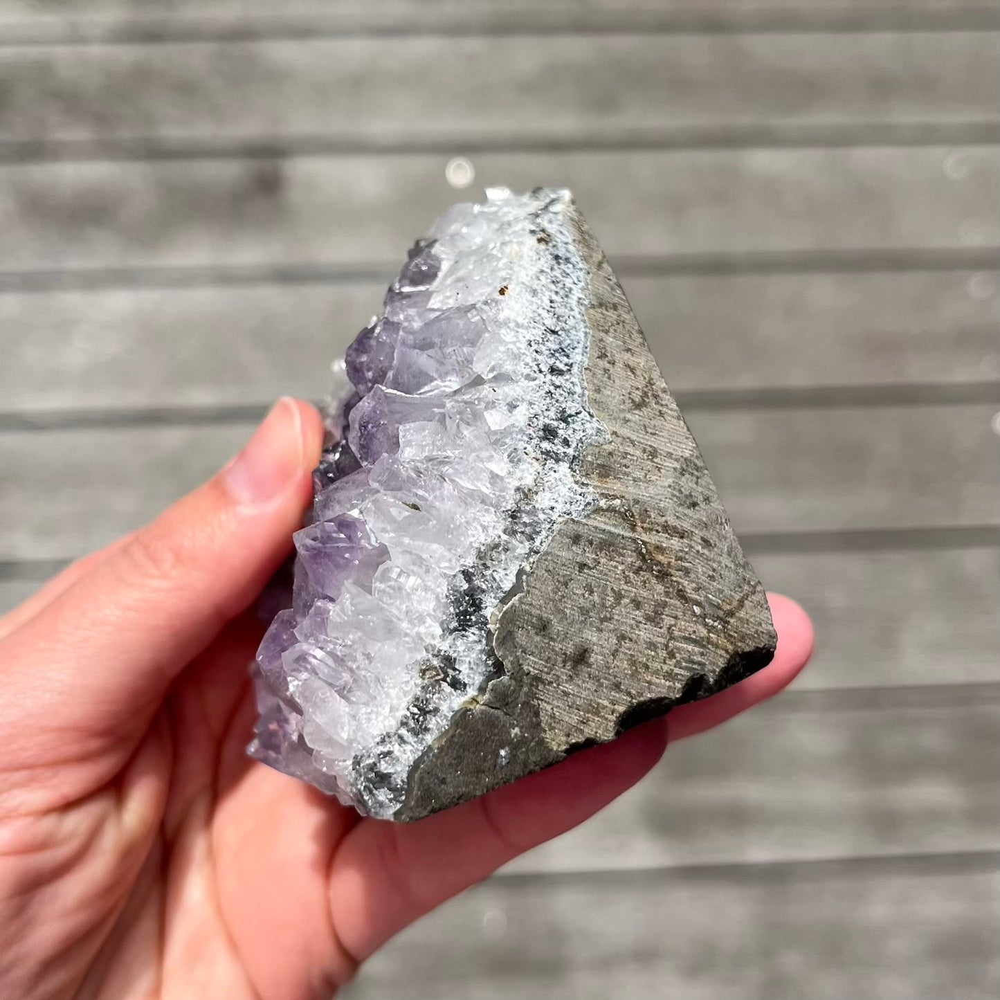 Amethyst Medium Base Cut Crystal - Calming, Protective, Balancing