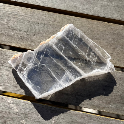 Selenite Small Raw Slab Crystal - High Vibe, Protection, Spiritual Connection