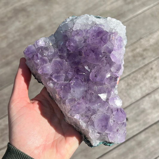 Amethyst XL Cluster Crystal - Calming, Protective, Balancing
