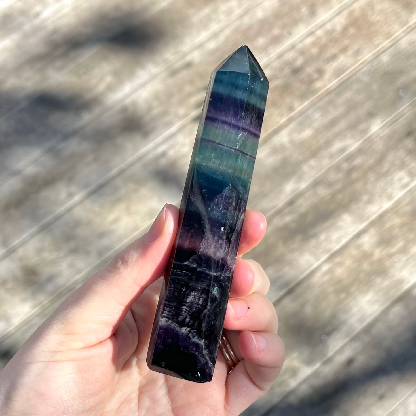 Fluorite Large Tower Crystal - Vibrant, Clarifying, Uplifting