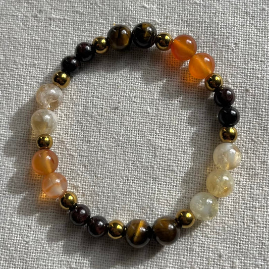 Sunshine Bracelet - Citrine, Carnelian, Garnet