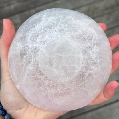 Selenite Medium Cleansing Bowl - High Vibe, Protection, Spiritual Connection