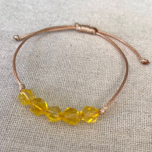 Citrine Cord Bracelet
