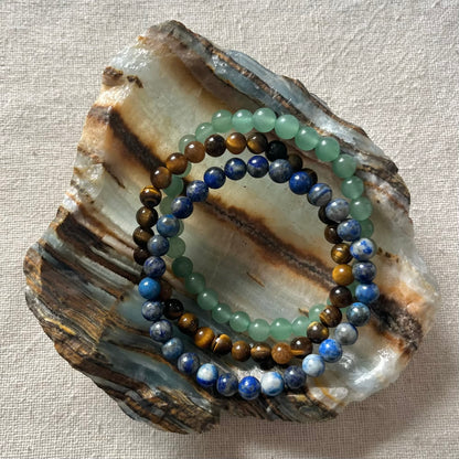 Blue Onyx Medium Rough Crystal Bowl - Calm, Peace, Grounding