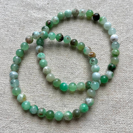 Chrysoprase 6mm Beaded Bracelet - Rejuvination