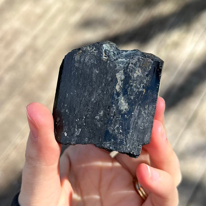 Black Tourmaline Small Raw Crystal - Protection