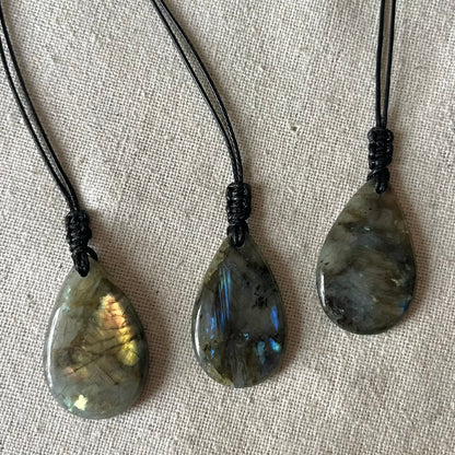 Labradorite Teardrop Pendant - Magic