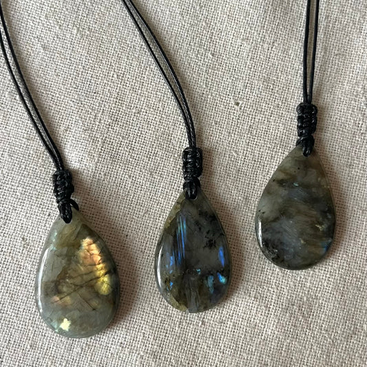 Labradorite Teardrop Pendant - Magic
