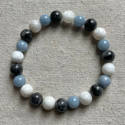 Intuition Bracelet - Angelite, Moonstone, Labradorite