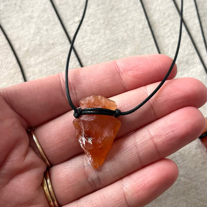Arrow Point Pendant - Red Agate