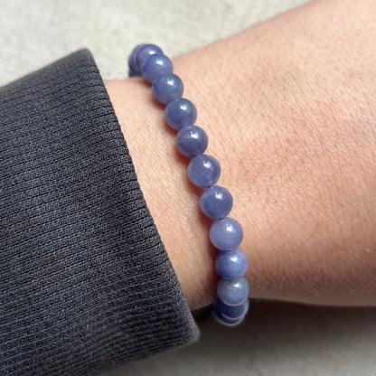 Tanzanite 6mm Cord Bracelet - Higher Conciousness