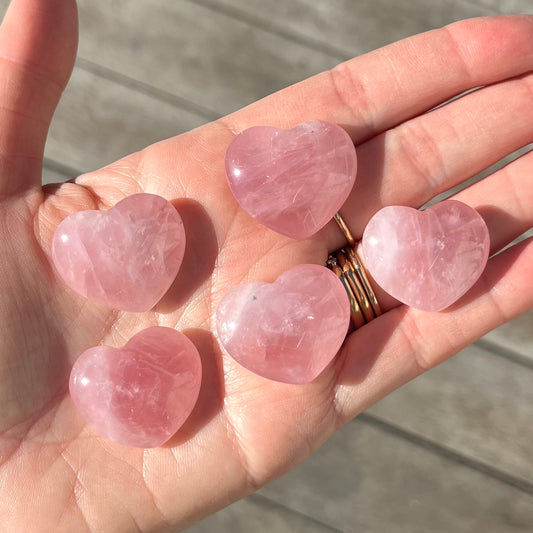 Rose Quartz Heart Small Crystal - Love, Compassion, Peace