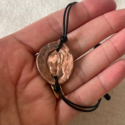 Copper Oval Cord Bracelet - Creativity, Motivation