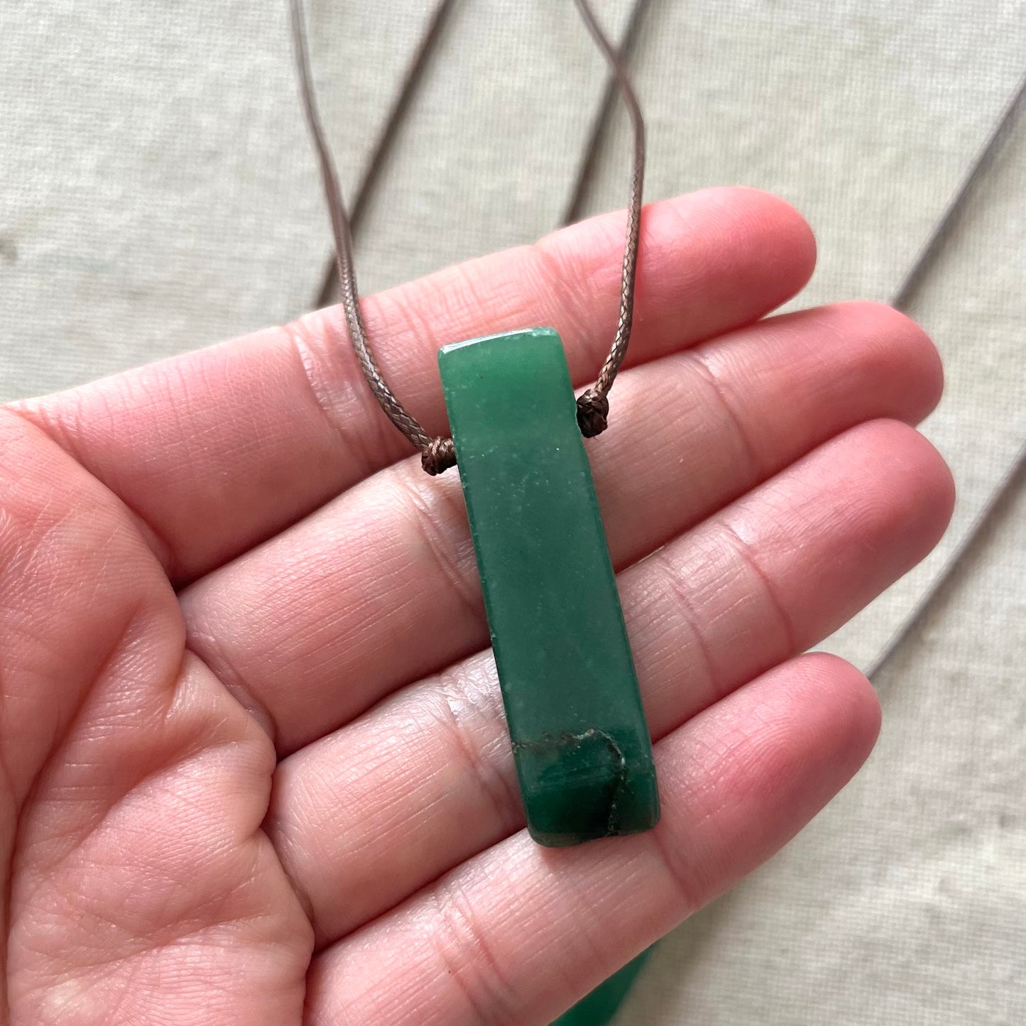 Rock Pendant - Green Aventurine
