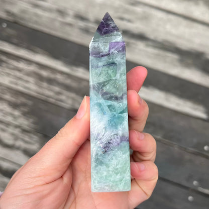 Candy Fluorite Medium Tower Crystal - Vibrant, Clarifying, Uplifting