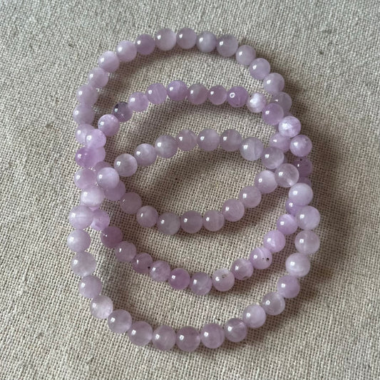 Kunzite 6mm Beaded Bracelet - Emotional Healing