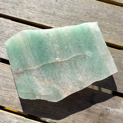 Green Aventurine Large Slab Crystal - Lucky, Positivity, Uplifting