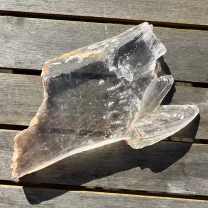 Selenite Large Raw Slab Crystal - High Vibe, Protection, Spiritual Connection