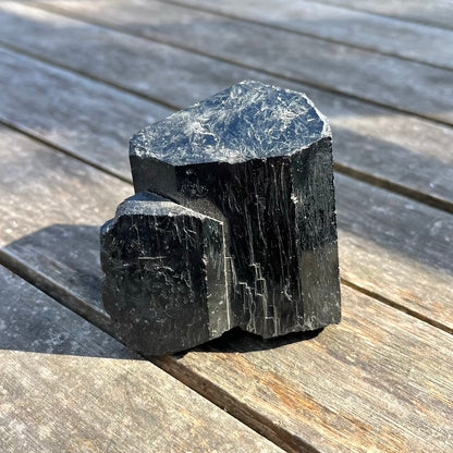 Black Tourmaline Large Raw Crystal - Protection