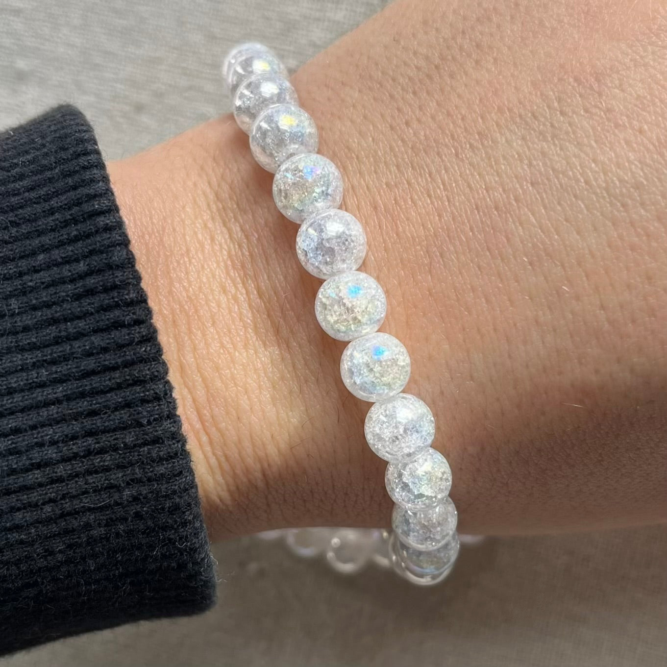 Angel Aura Quartz 8mm Beaded Bracelet - Radiance