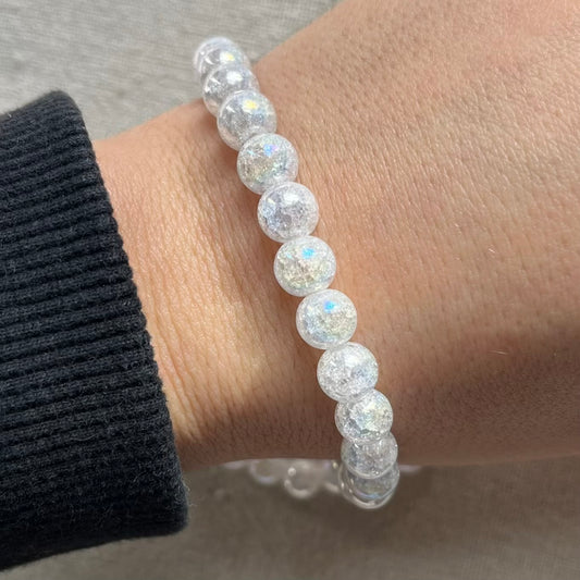 Angel Aura Quartz 8mm Beaded Bracelet - Radiance