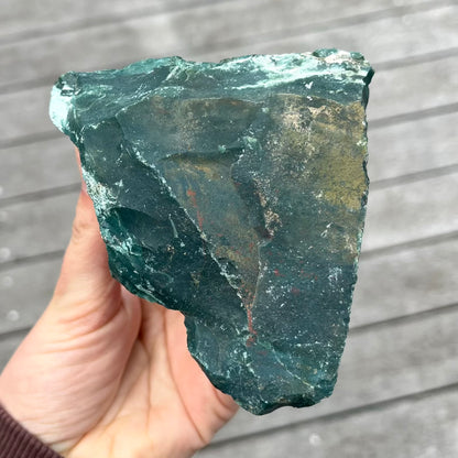 Bloodstone Large Base Cut Crystal - Vitality, Courage, Strength