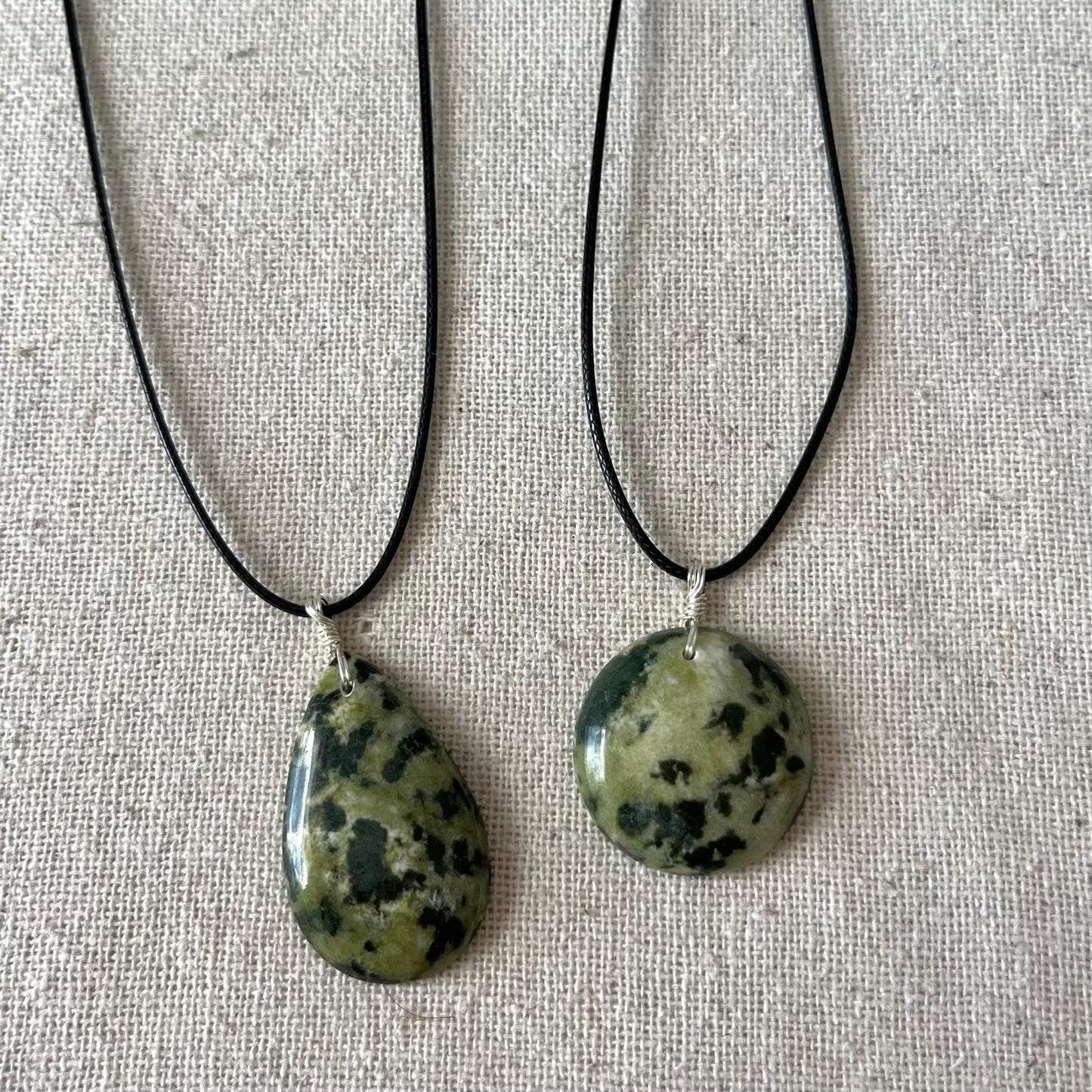 Serpentine Cabochon Pendant - ONE OF A KIND