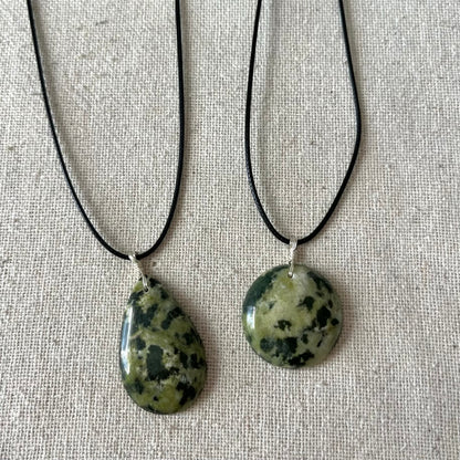 Serpentine Cabochon Pendant - ONE OF A KIND
