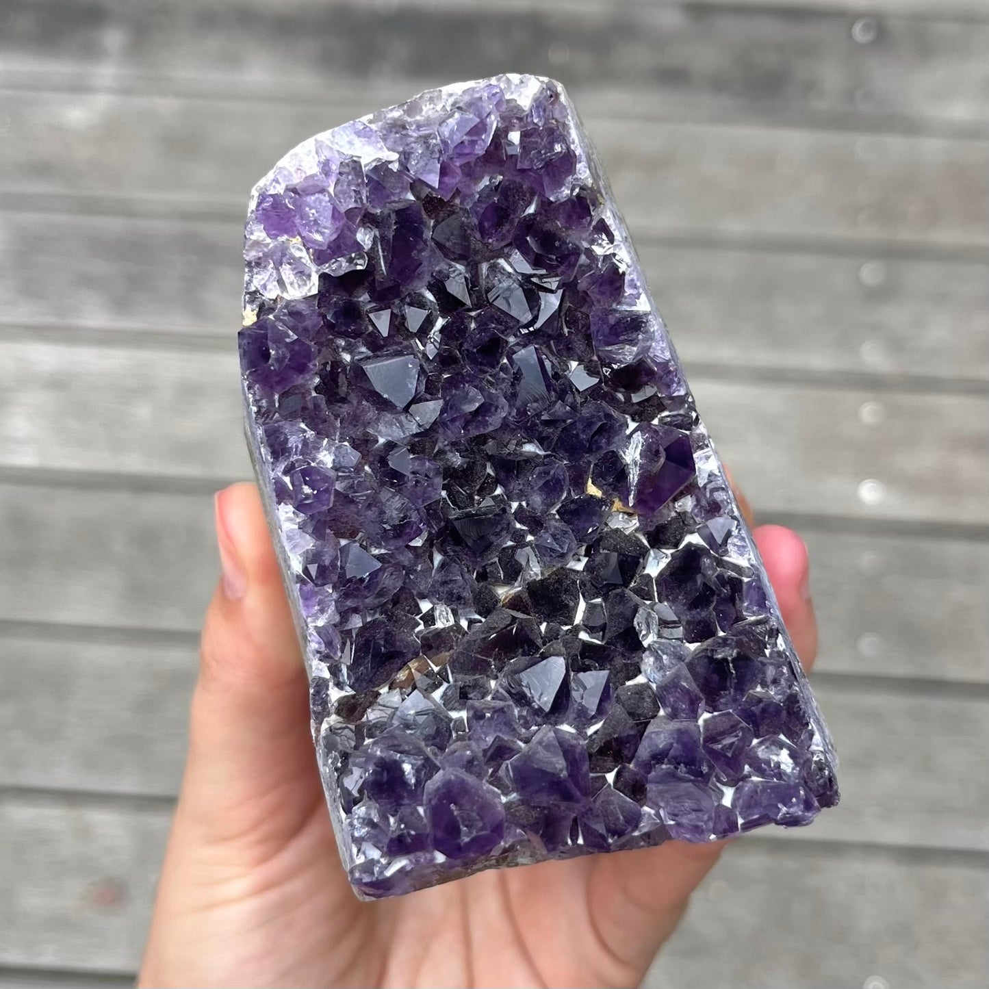 Amethyst Large Base Cut Crystal - Calming, Protective, Balancing