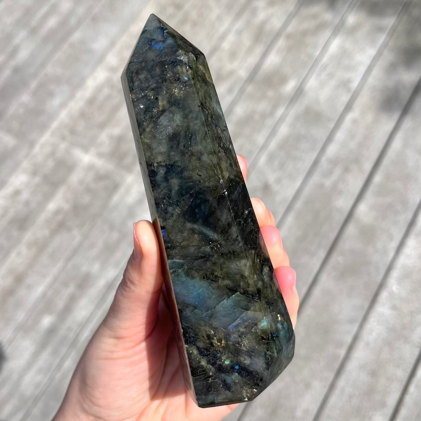 Labradorite Large Tower Crystal - Protective, Mystical, Transformative