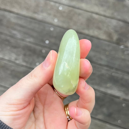 Prehnite Palm Stone Crystal - Protection, Emotional Healing