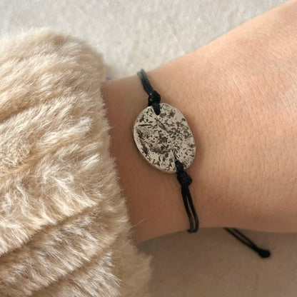 Pure Silver Oval Cord Bracelet #2 - Energetic Balance