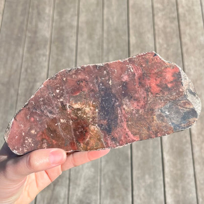 Rhodonite Large Slab Crystal - Compassion, Emotional Healing