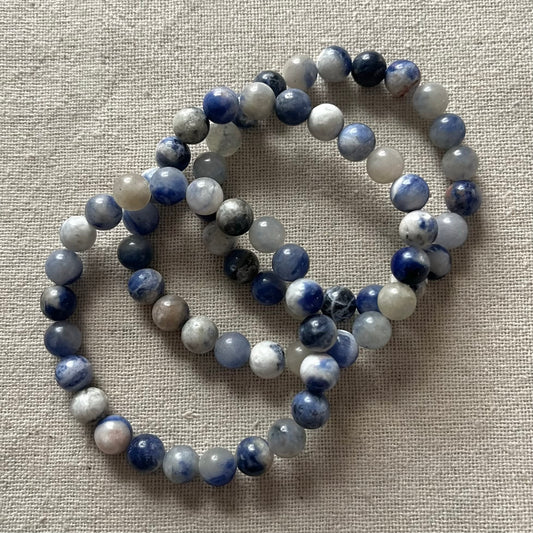 Sodalite 8mm Beaded Bracelet - Emotional Balance