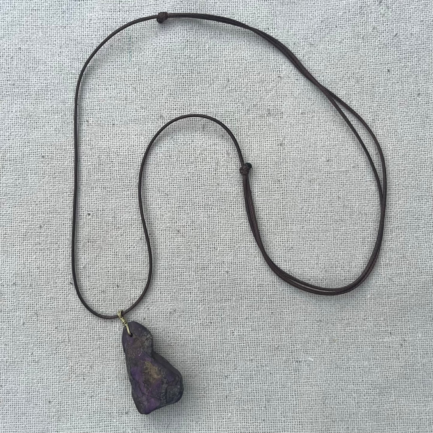 Purperite Raw Pendant - ONE OF A KIND