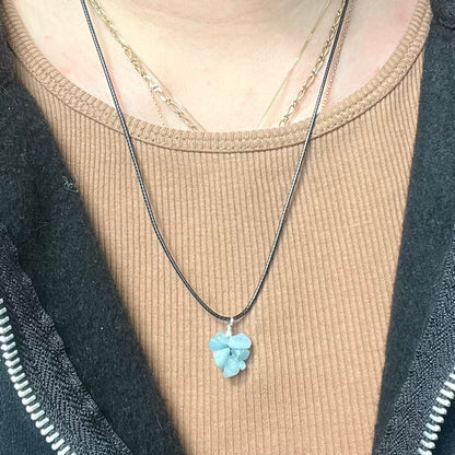 Bloom Charm Pendant - Aquamarine