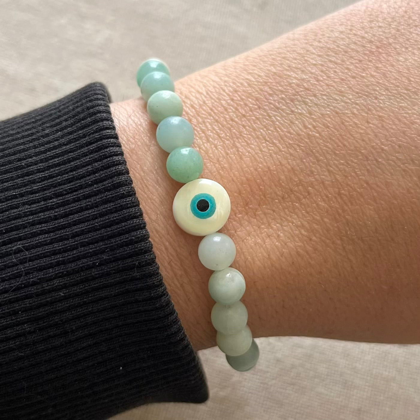 Aegean Evil Eye Protection Bracelet - Amazonite