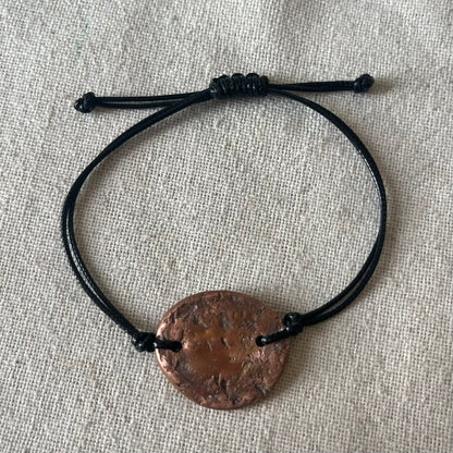 Copper Oval Cord Bracelet - Creativity, Motivation
